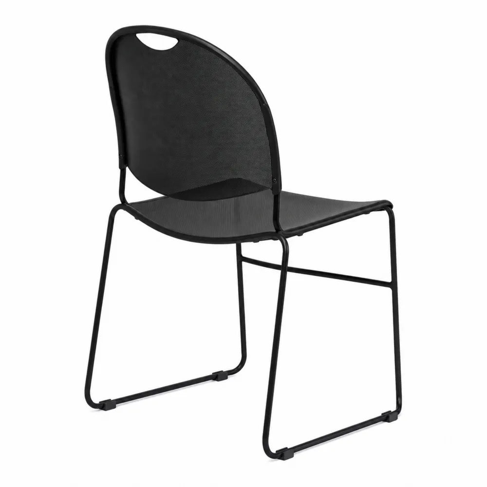 Chaise en maille avec cadre en acier