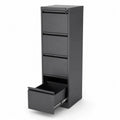 Armoire à tiroirs métallique noire avec serrure