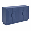 Buffet 2 portes en MDF Bleu avec motifs géométriques